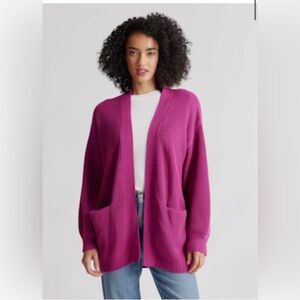 Quince oversized cotton cardigan